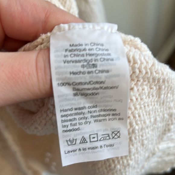 Madewell Pointelle Pullover Sweater Women’s Size S Cream - Picture 4 of 6